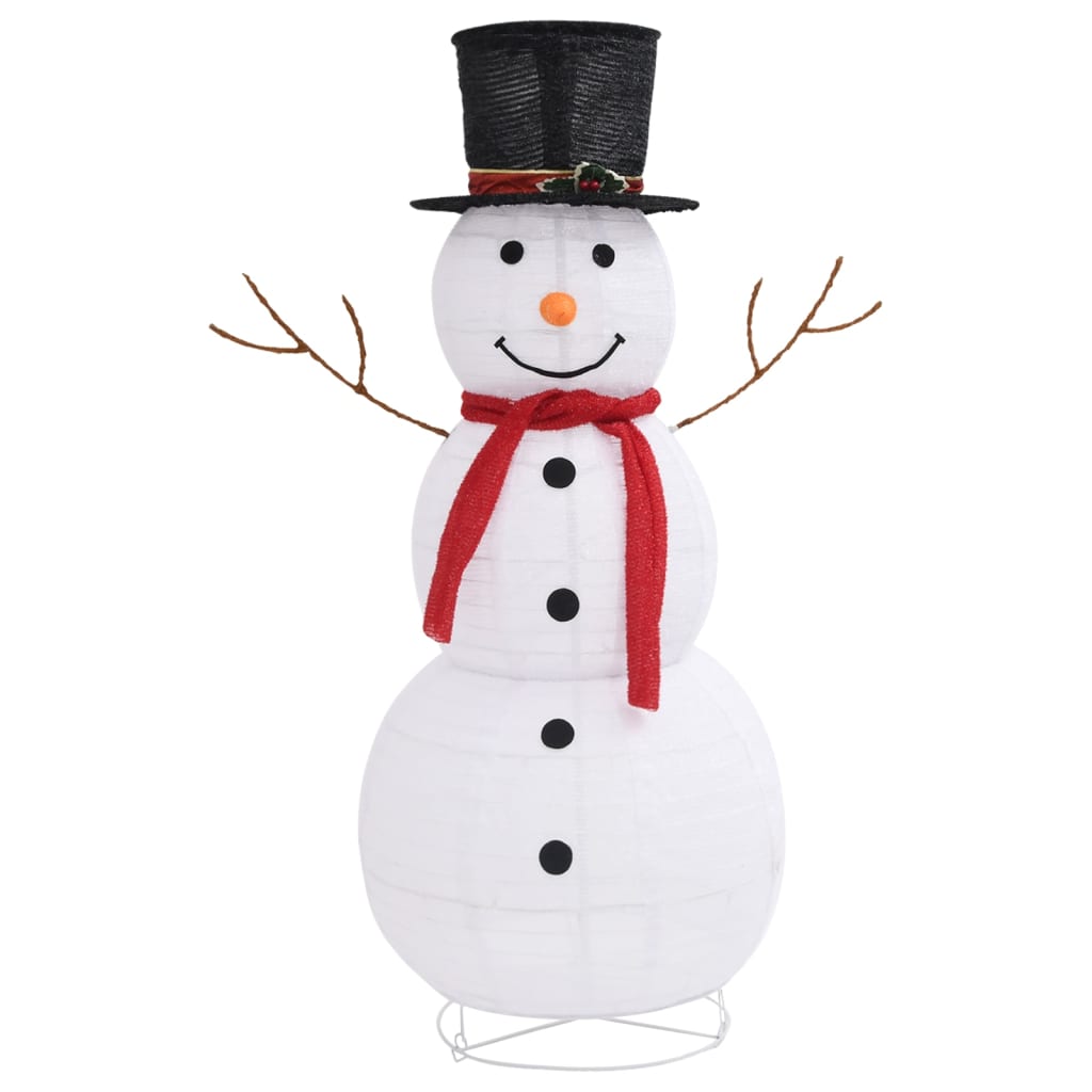 Decorative Christmas Snowman Figure LED Luxury Fabric 120cm - OLBRIT