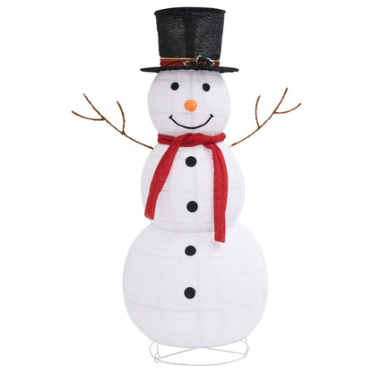 Decorative Christmas Snowman Figure LED Luxury Fabric 120cm - OLBRIT