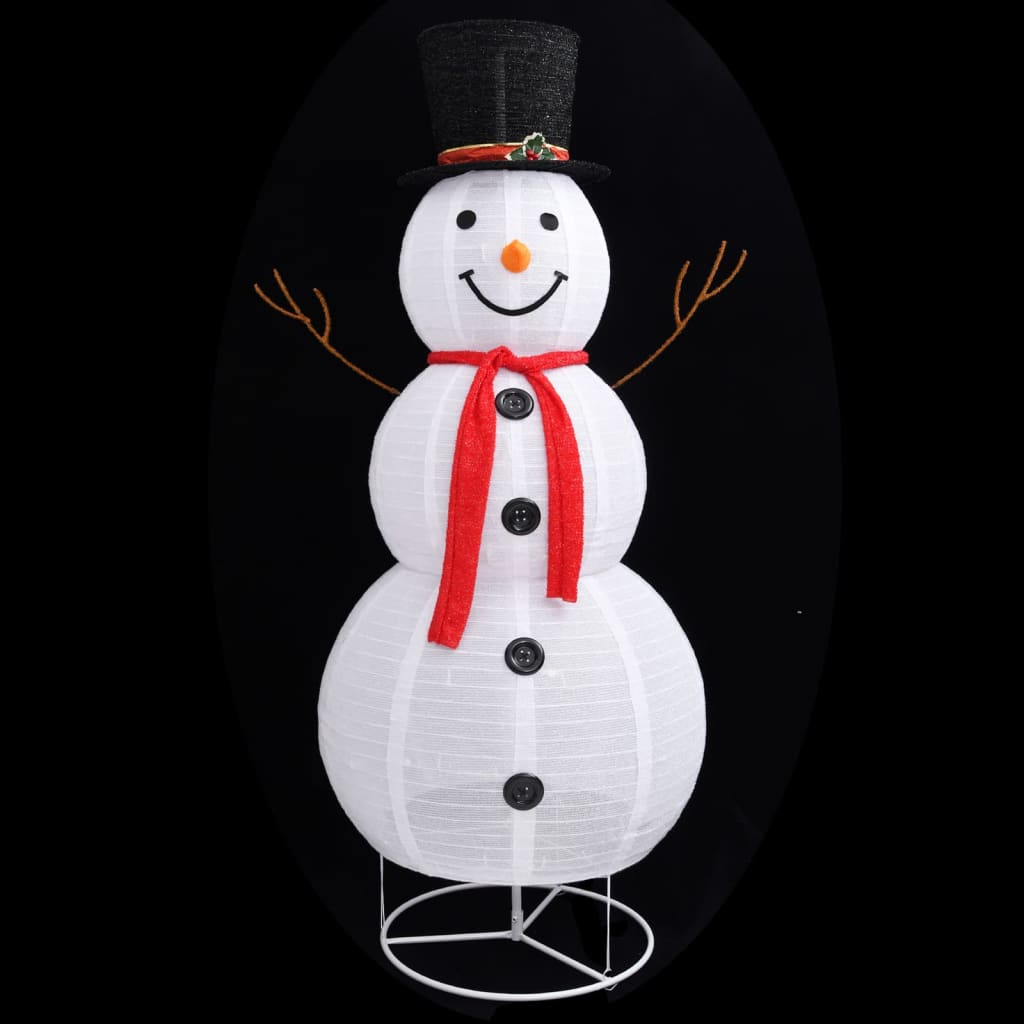 Decorative Christmas Snowman Figure LED Luxury Fabric 180cm - OLBRIT