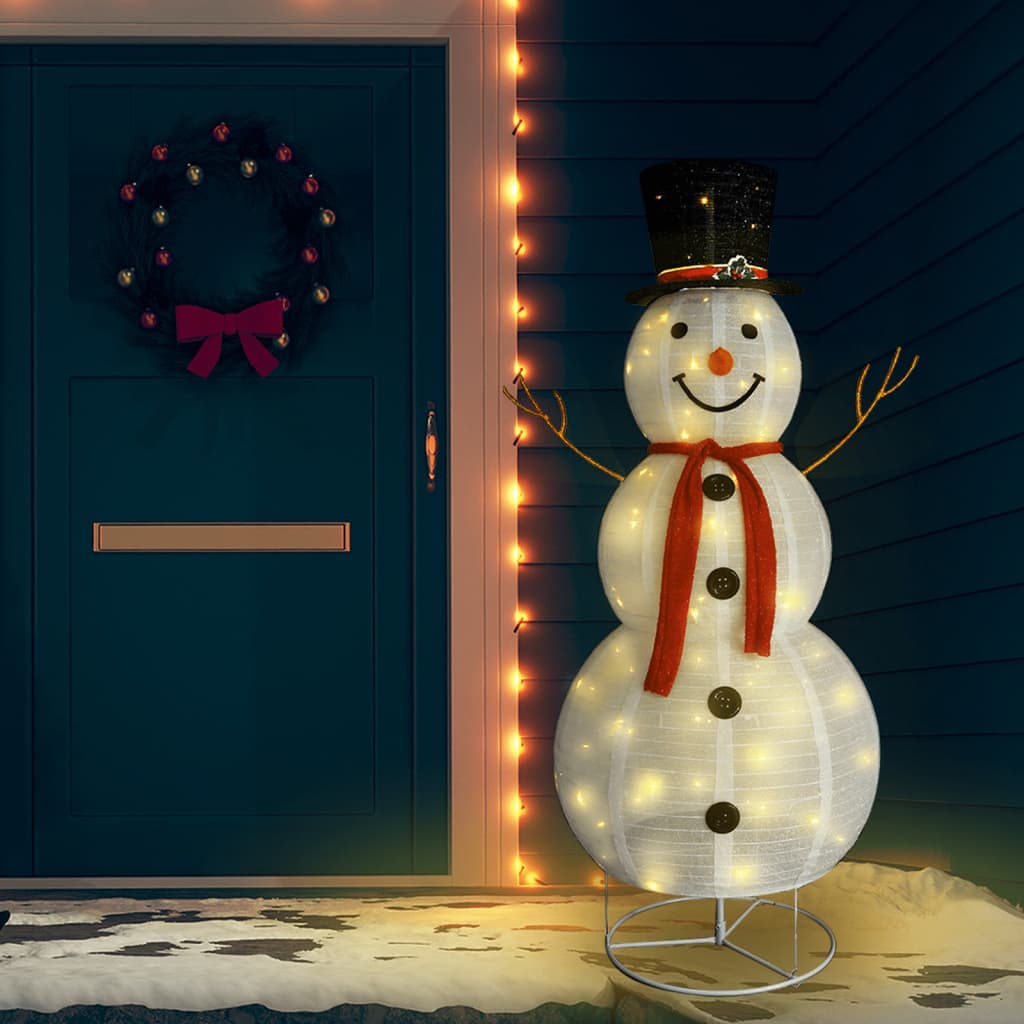 Decorative Christmas Snowman Figure LED Luxury Fabric 180cm - OLBRIT
