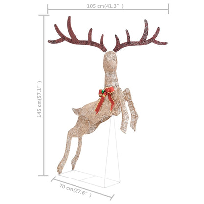 Flying Reindeer Christmas Decoration 120 LEDs Gold Warm White - OLBRIT