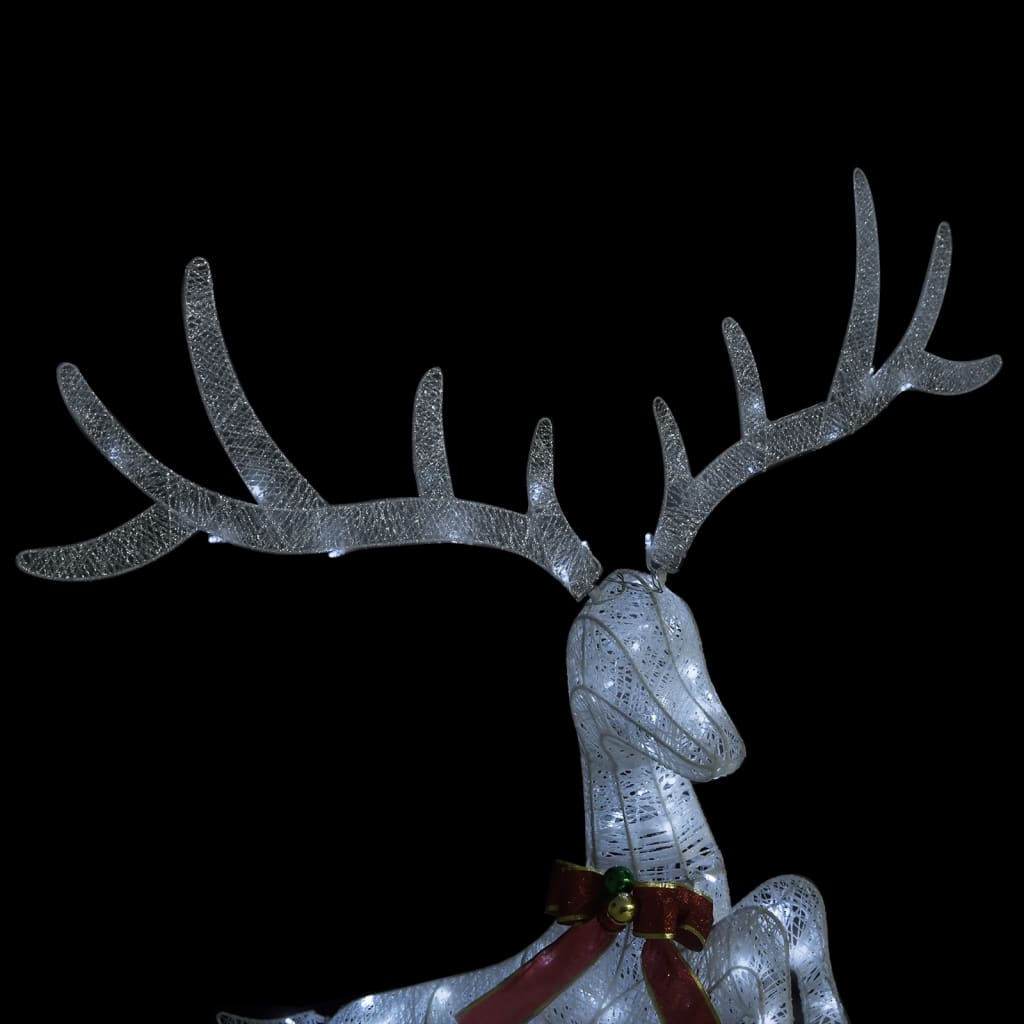 Flying Reindeer Christmas Decoration 120 LEDs White Cold White - OLBRIT