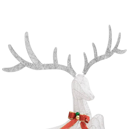 Flying Reindeer Christmas Decoration 120 LEDs White Cold White - OLBRIT