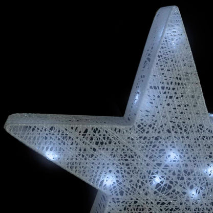 Christmas Decoration Stars 3 pcs White Mesh LED Outdoor Indoor - OLBRIT