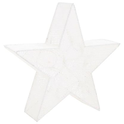 Christmas Decoration Stars 3 pcs White Mesh LED Outdoor Indoor - OLBRIT