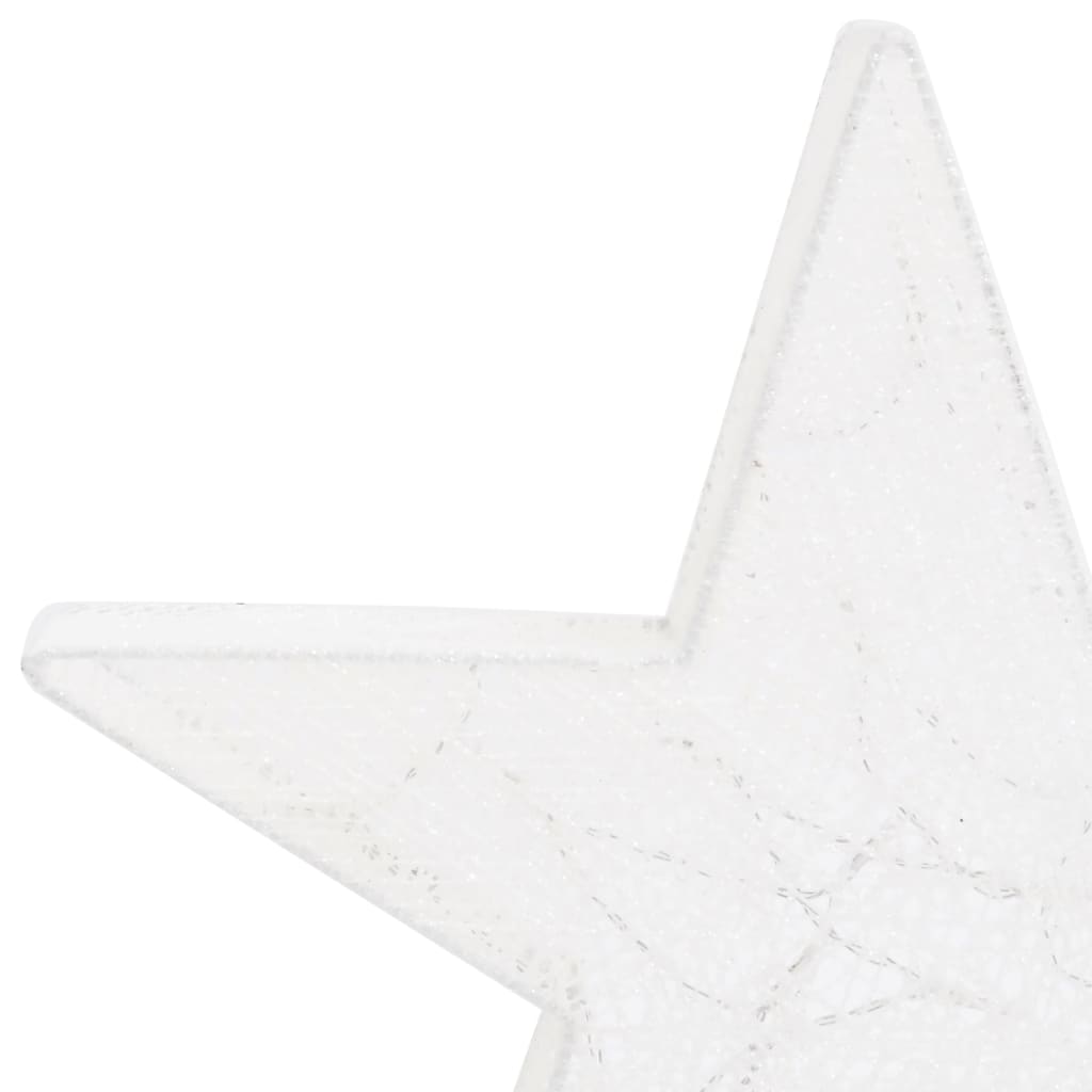 Christmas Decoration Stars 3 pcs White Mesh LED Outdoor Indoor - OLBRIT