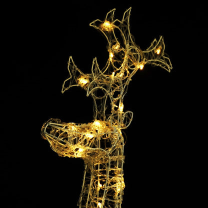 Reindeer Christmas Decoration 90 LEDs 60x16x100 cm Acrylic - OLBRIT