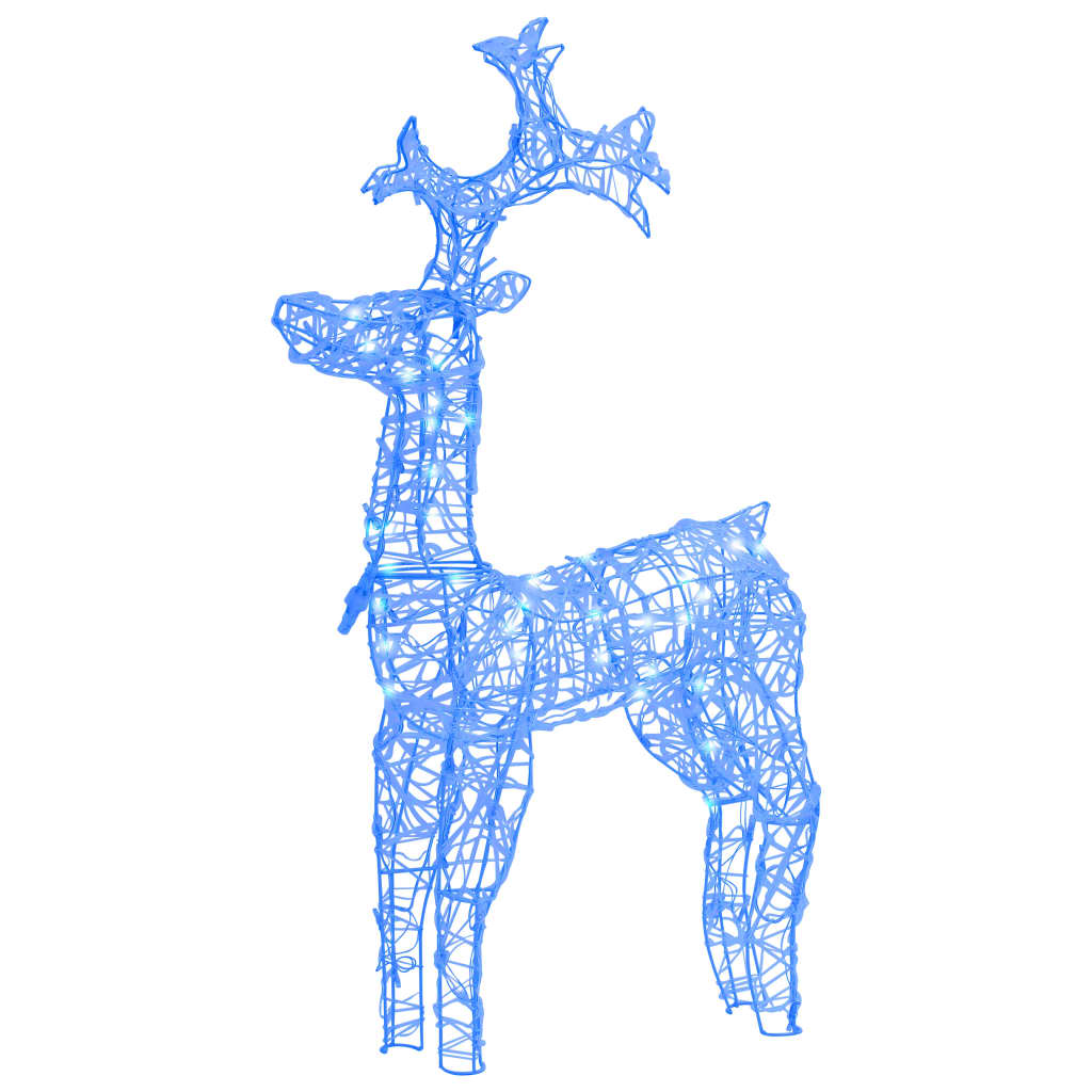 Reindeer Christmas Decoration 90 LEDs 60x16x100 cm Acrylic - OLBRIT