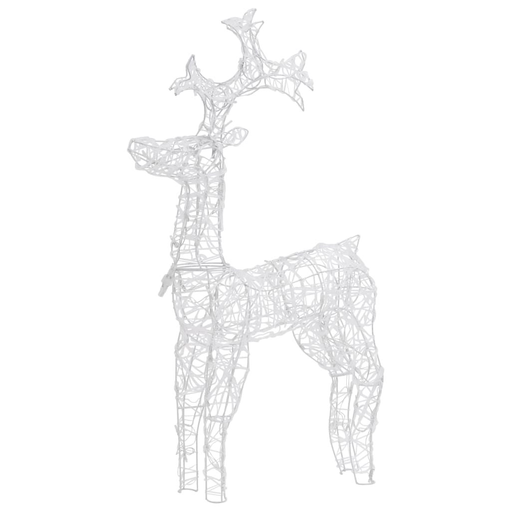 Reindeer Christmas Decoration 90 LEDs 60x16x100 cm Acrylic - OLBRIT