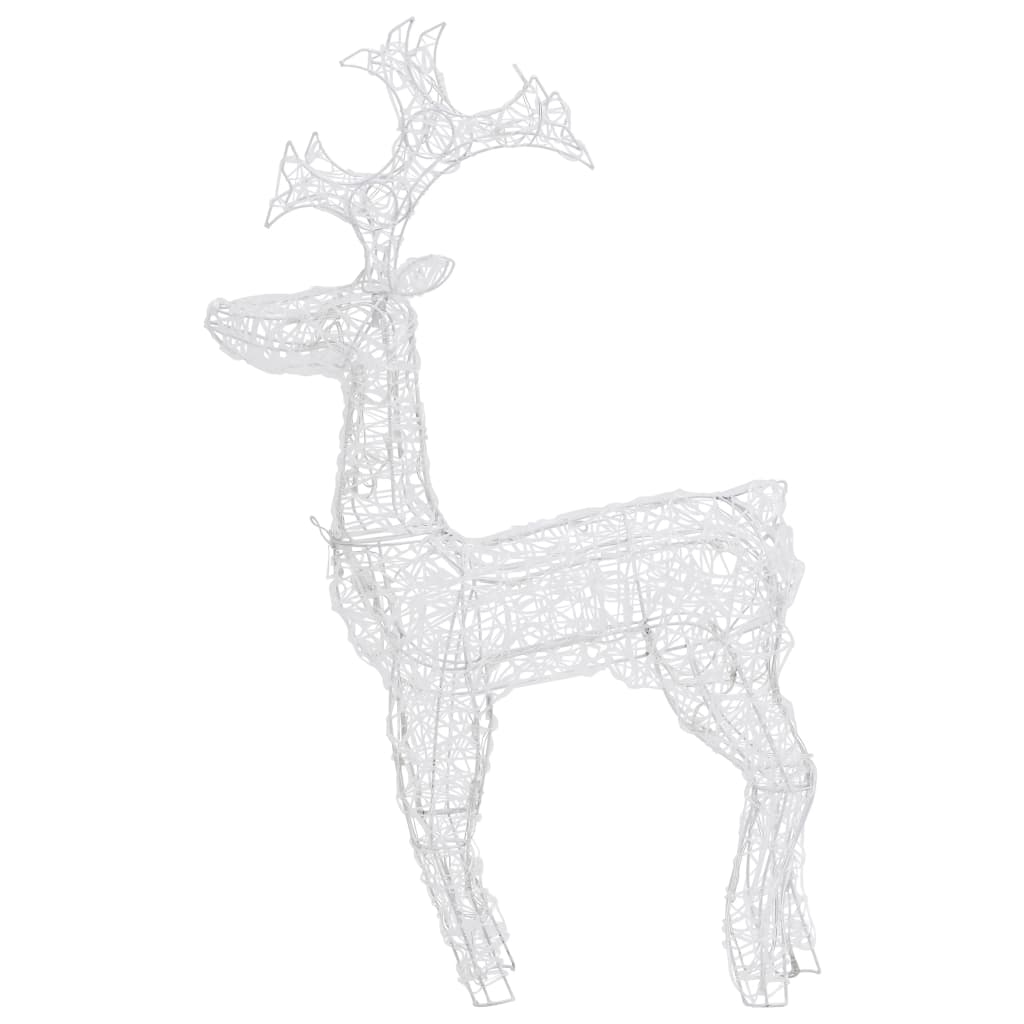 Reindeer Christmas Decoration 90 LEDs 60x16x100 cm Acrylic - OLBRIT