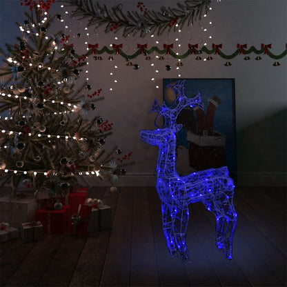 Reindeer Christmas Decoration 90 LEDs 60x16x100 cm Acrylic - OLBRIT