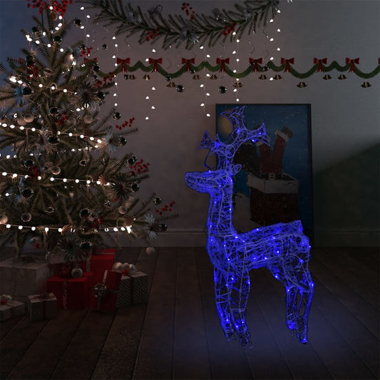 Reindeer Christmas Decoration 90 LEDs 60x16x100 cm Acrylic - OLBRIT