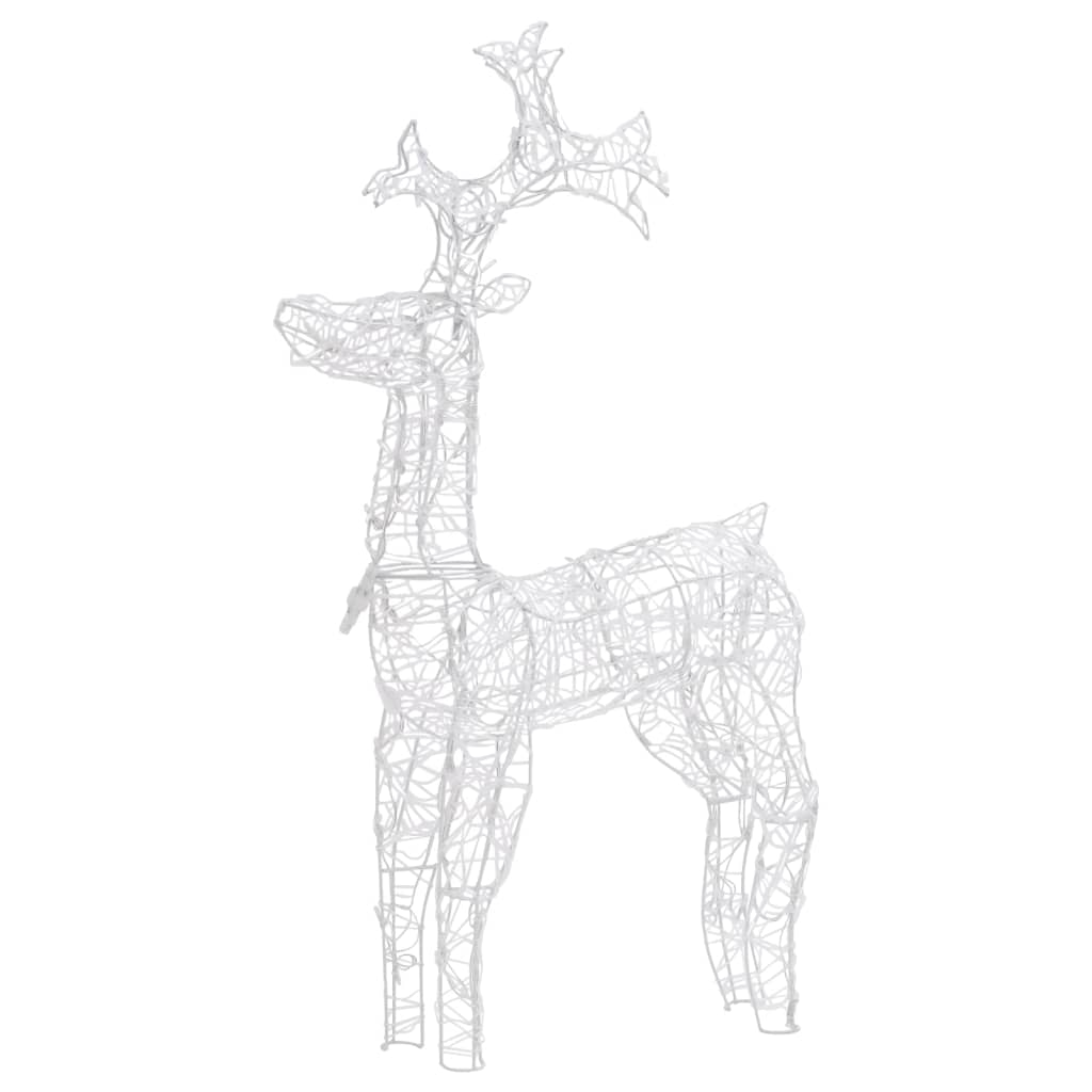 Reindeer Christmas Decoration 90 LEDs 60x16x100 cm Acrylic - OLBRIT