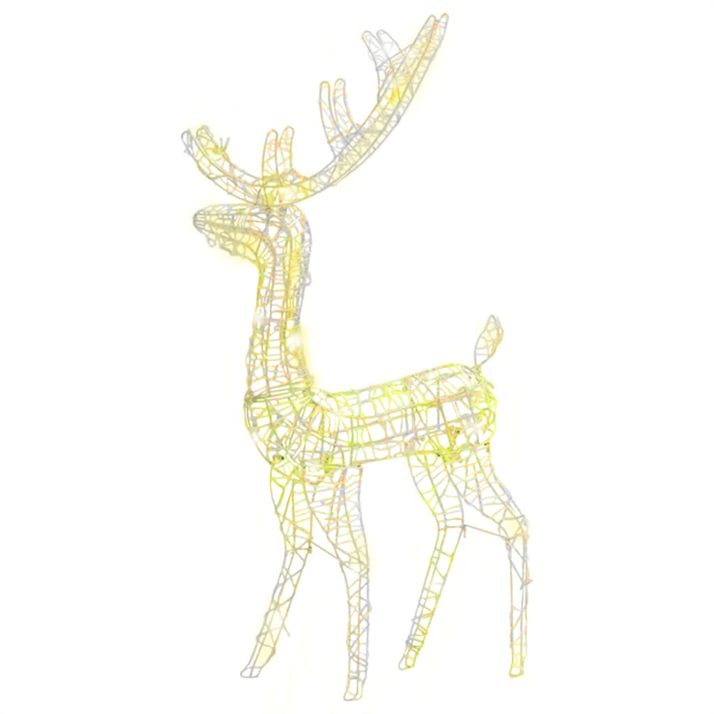 Acrylic Reindeer Christmas Decoration 140 LEDs 120cm Warm White - OLBRIT