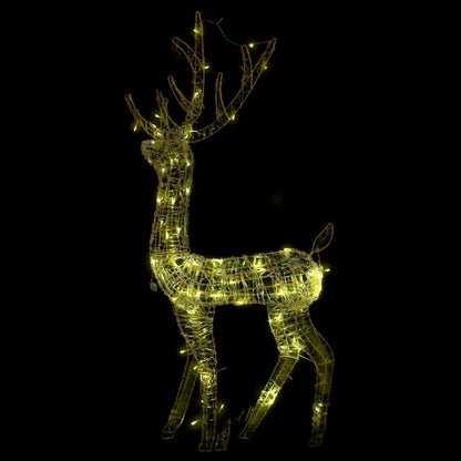 Acrylic Reindeer Christmas Decoration 140 LEDs 120cm Warm White - OLBRIT