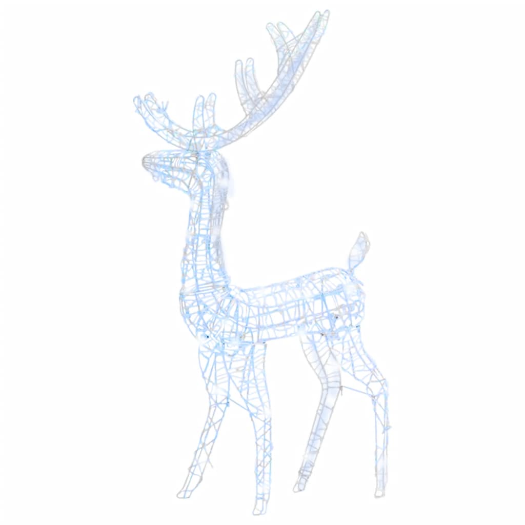 Acrylic Reindeer Christmas Decoration 140 LEDs 120 cm Cold White - OLBRIT