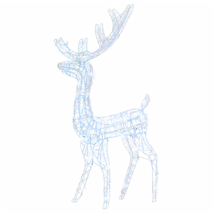 Acrylic Reindeer Christmas Decoration 140 LEDs 120 cm Cold White - OLBRIT