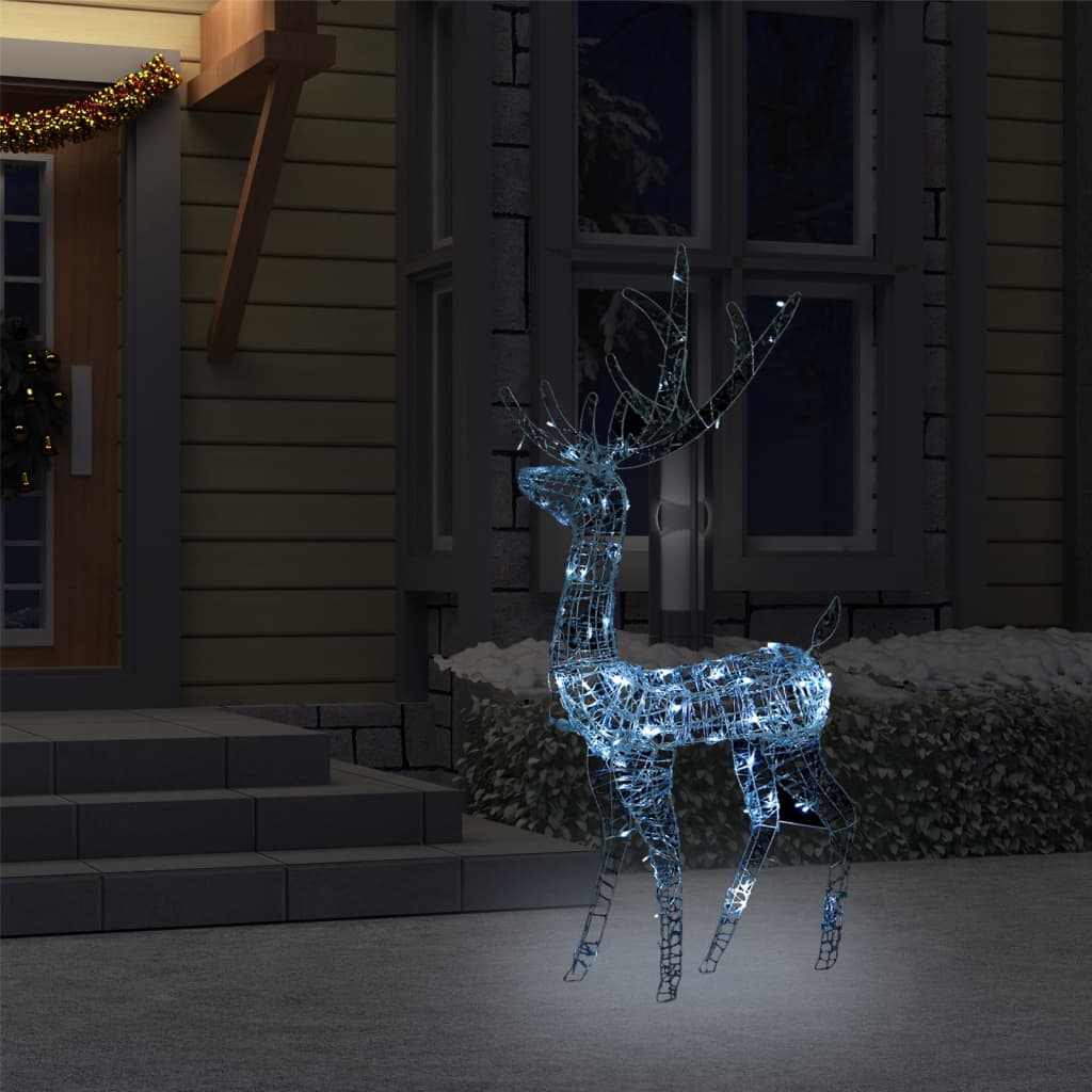 Acrylic Reindeer Christmas Decoration 140 LEDs 120 cm Cold White - OLBRIT