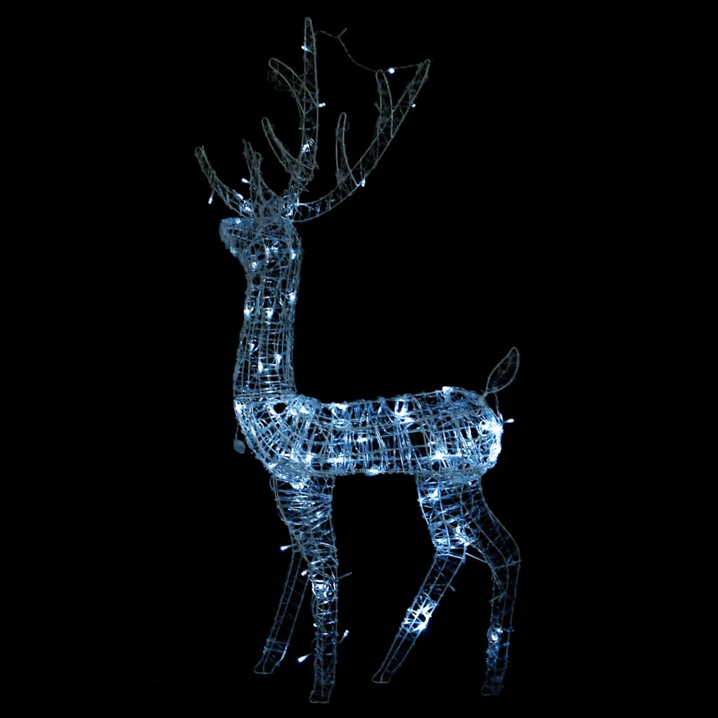 Acrylic Reindeer Christmas Decoration 140 LEDs 120 cm Cold White - OLBRIT