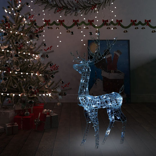 Acrylic Reindeer Christmas Decoration 140 LEDs 120 cm Cold White - OLBRIT