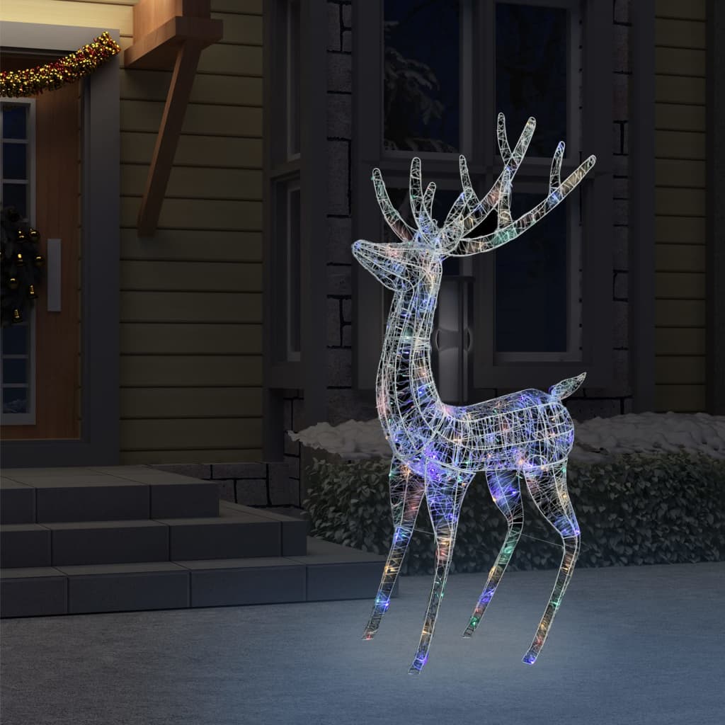 XXL Acrylic Christmas Reindeer 250 LED 180 cm Colourful - OLBRIT