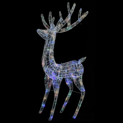 XXL Acrylic Christmas Reindeer 250 LED 180 cm Colourful - OLBRIT