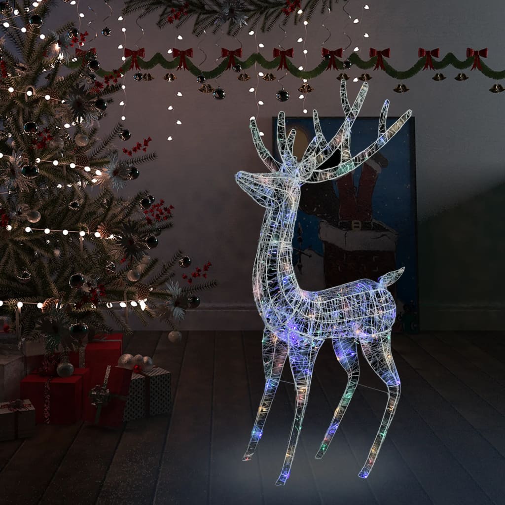 XXL Acrylic Christmas Reindeer 250 LED 180 cm Colourful - OLBRIT