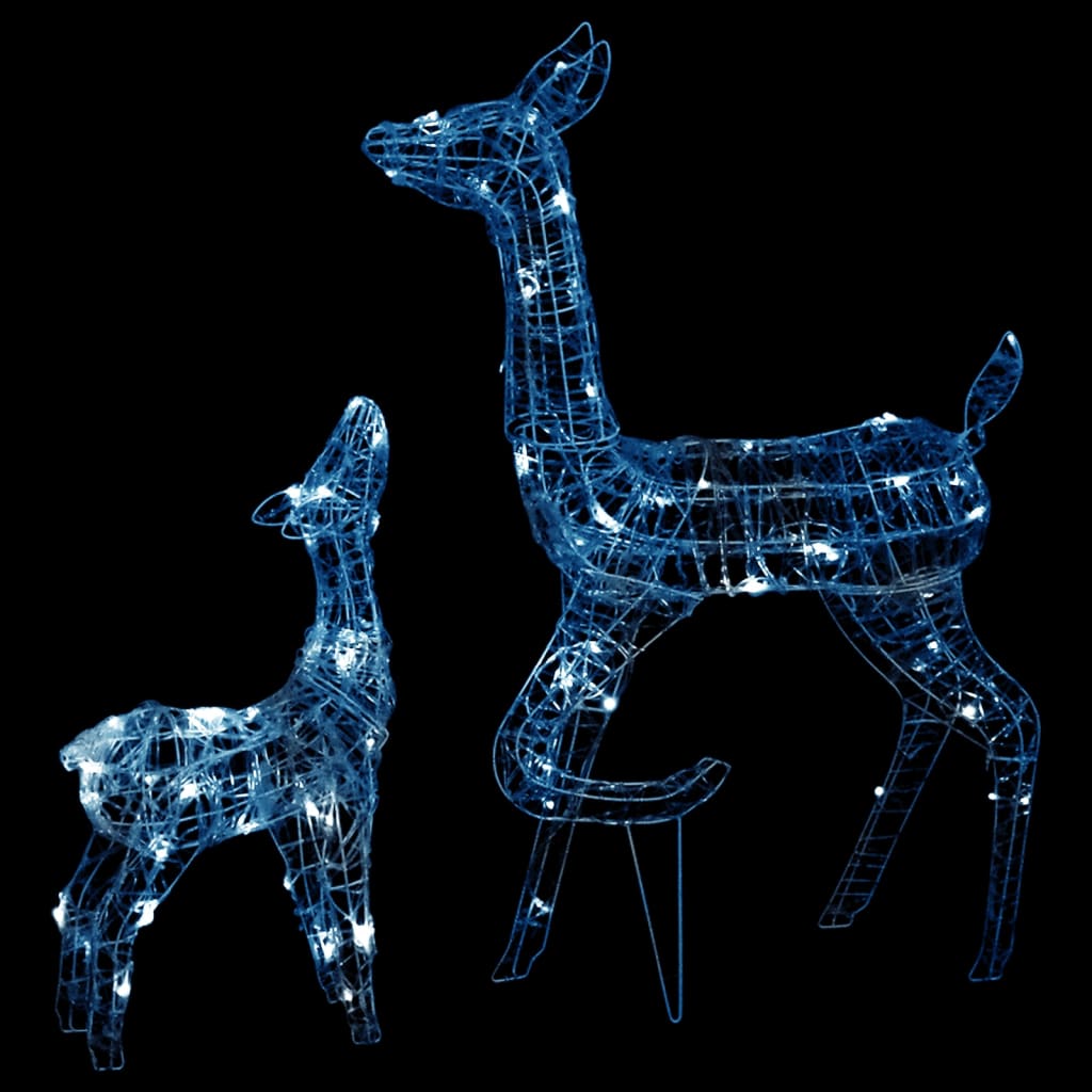 Acrylic Reindeer Family Christmas Decoration 160 LED Cold White - OLBRIT
