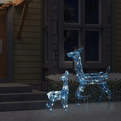 Acrylic Reindeer Family Christmas Decoration 160 LED Cold White - OLBRIT