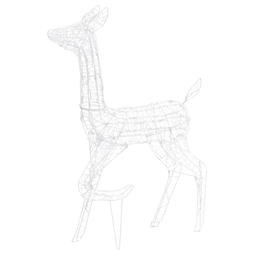 Acrylic Reindeer Family Christmas Decoration 160 LED Cold White - OLBRIT