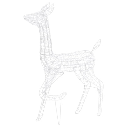 Acrylic Reindeer Family Christmas Decoration 160 LED Cold White - OLBRIT