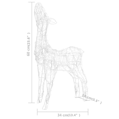 Acrylic Reindeer Family Christmas Decoration 160 LED Cold White - OLBRIT