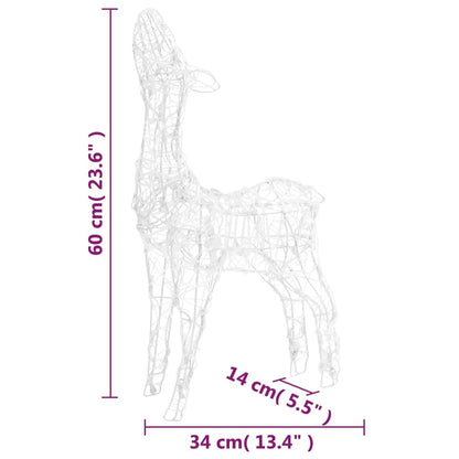 Acrylic Reindeer Family Christmas Decoration 160 LED Colourful - OLBRIT