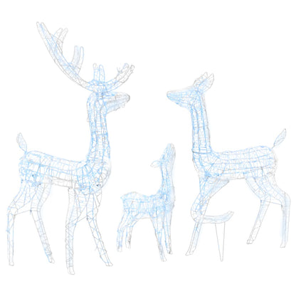 Acrylic Reindeer Family Christmas Decoration 300 LED Cold White - OLBRIT
