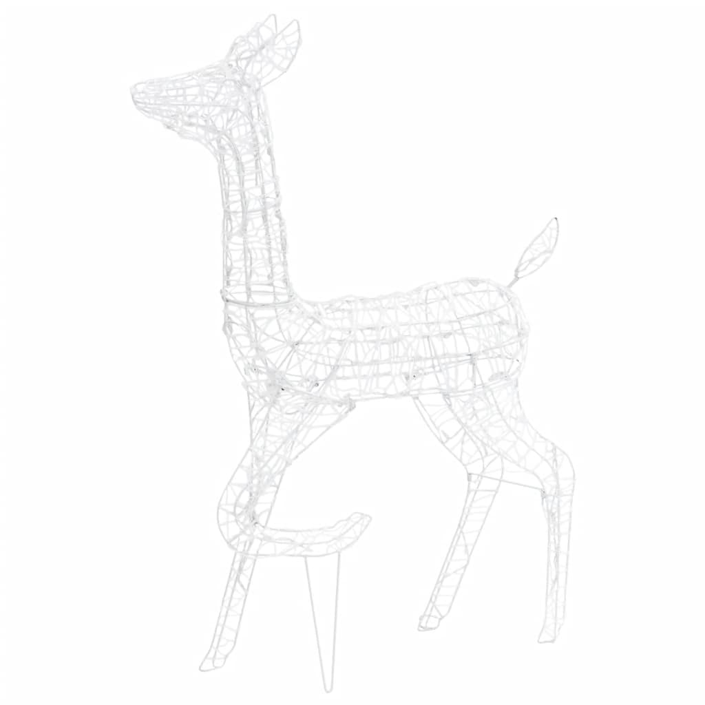 Acrylic Reindeer Family Christmas Decoration 300 LED Cold White - OLBRIT