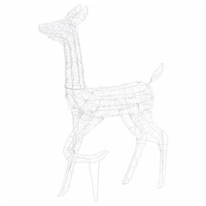 Acrylic Reindeer Family Christmas Decoration 300 LED Cold White - OLBRIT