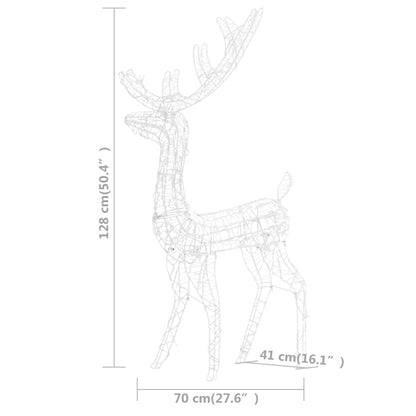 Acrylic Reindeer Family Christmas Decoration 300 LED Colourful - OLBRIT