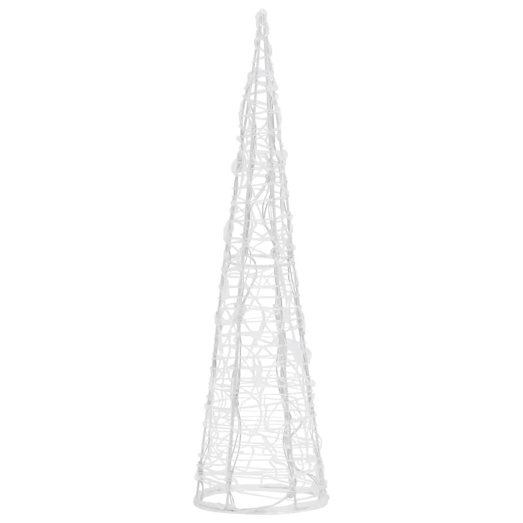 Acrylic Decorative Pyramid LED Light Cone Warm White 60 cm - OLBRIT