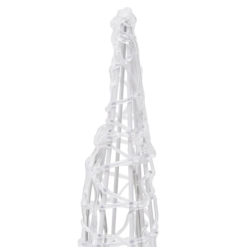 Acrylic Decorative Pyramid LED Light Cone Warm White 60 cm - OLBRIT
