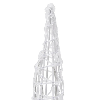 Acrylic Decorative Pyramid LED Light Cone Warm White 60 cm - OLBRIT