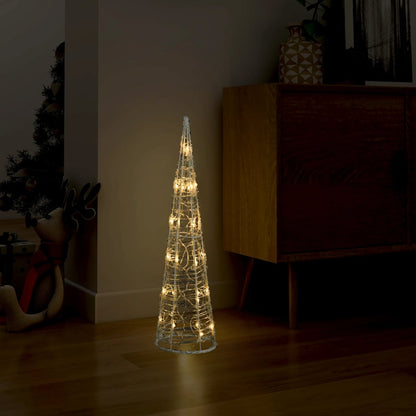 Acrylic Decorative Pyramid LED Light Cone Warm White 60 cm - OLBRIT