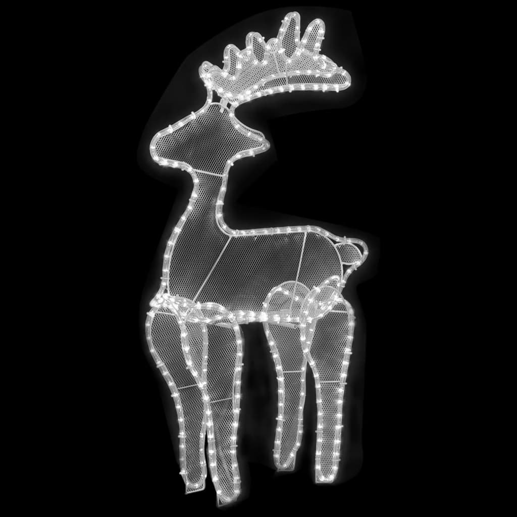 Reindeer Christmas Decoration with Mesh 306 LEDs 60x24x89cm - OLBRIT