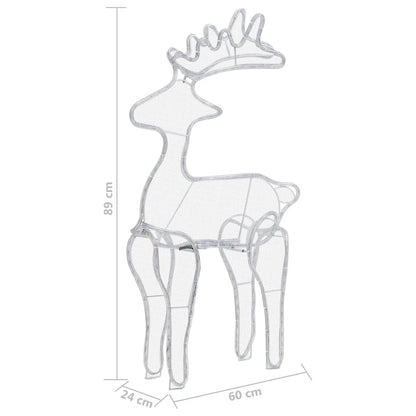 Reindeer Christmas Decoration with Mesh 306 LEDs 60x24x89cm - OLBRIT