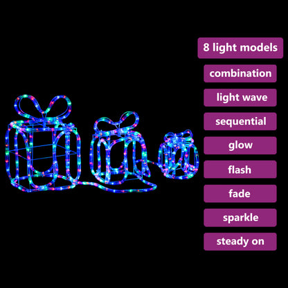 Christmas Decoration Gift Boxes with 180 LEDs Indoor Outdoor - OLBRIT