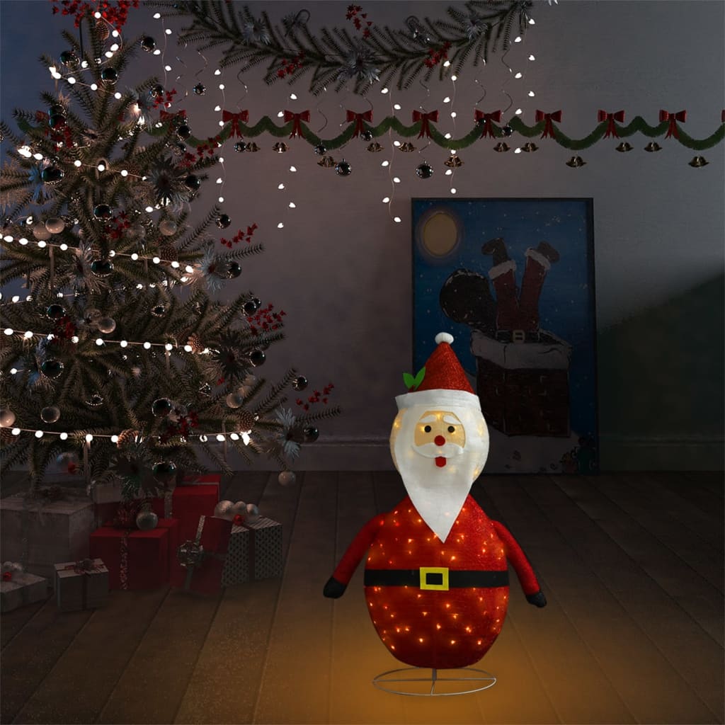 Decorative Christmas Santa Claus Figure LED Luxury Fabric 60cm - OLBRIT