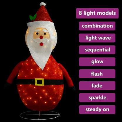Decorative Christmas Santa Claus Figure LED Luxury Fabric 60cm - OLBRIT
