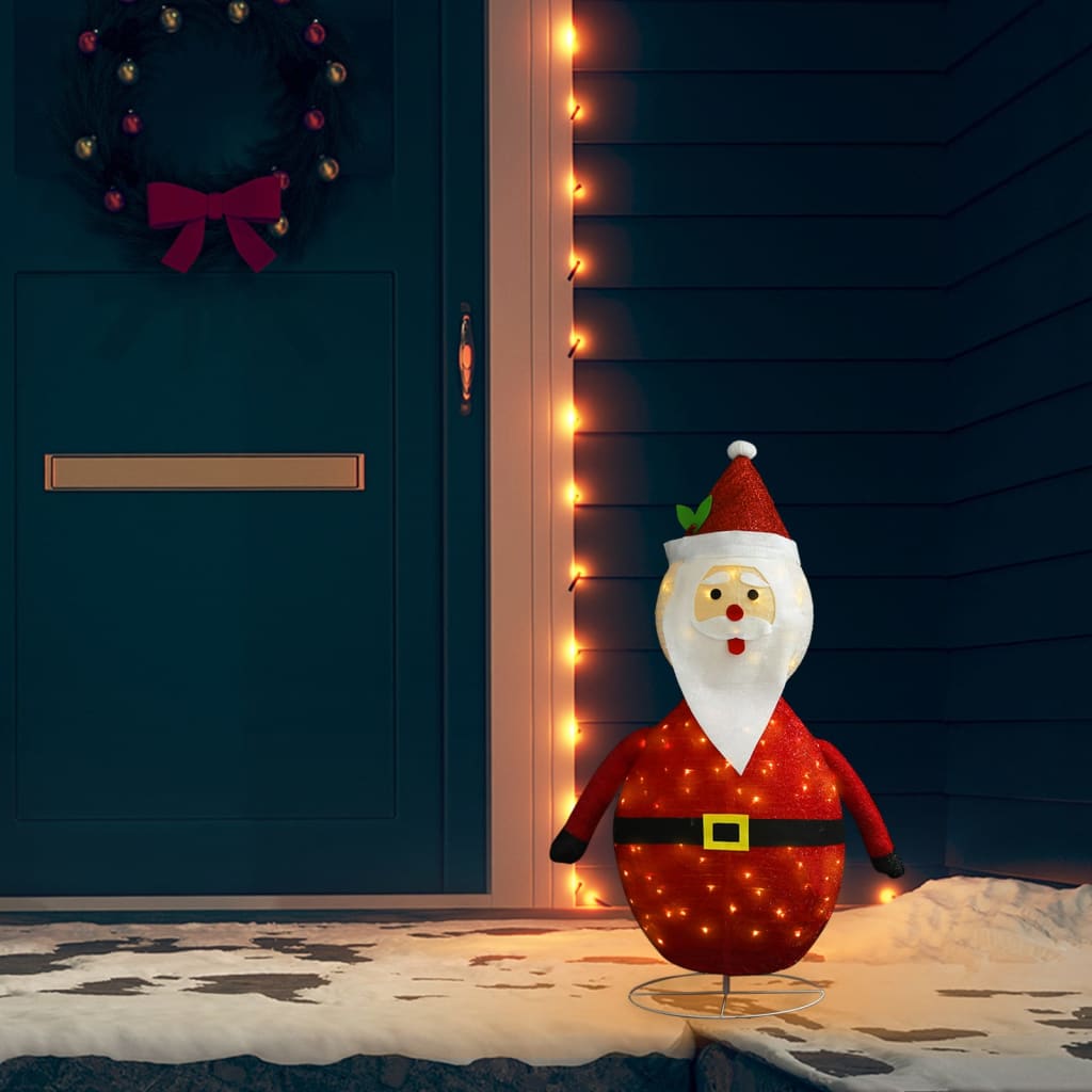 Decorative Christmas Santa Claus Figure LED Luxury Fabric 90cm - OLBRIT