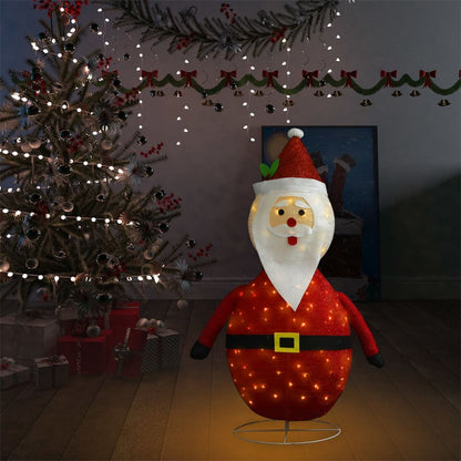 Decorative Christmas Santa Claus Figure LED Luxury Fabric 120cm - OLBRIT