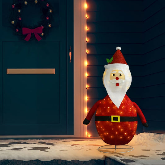 Decorative Christmas Santa Claus Figure LED Luxury Fabric 120cm - OLBRIT
