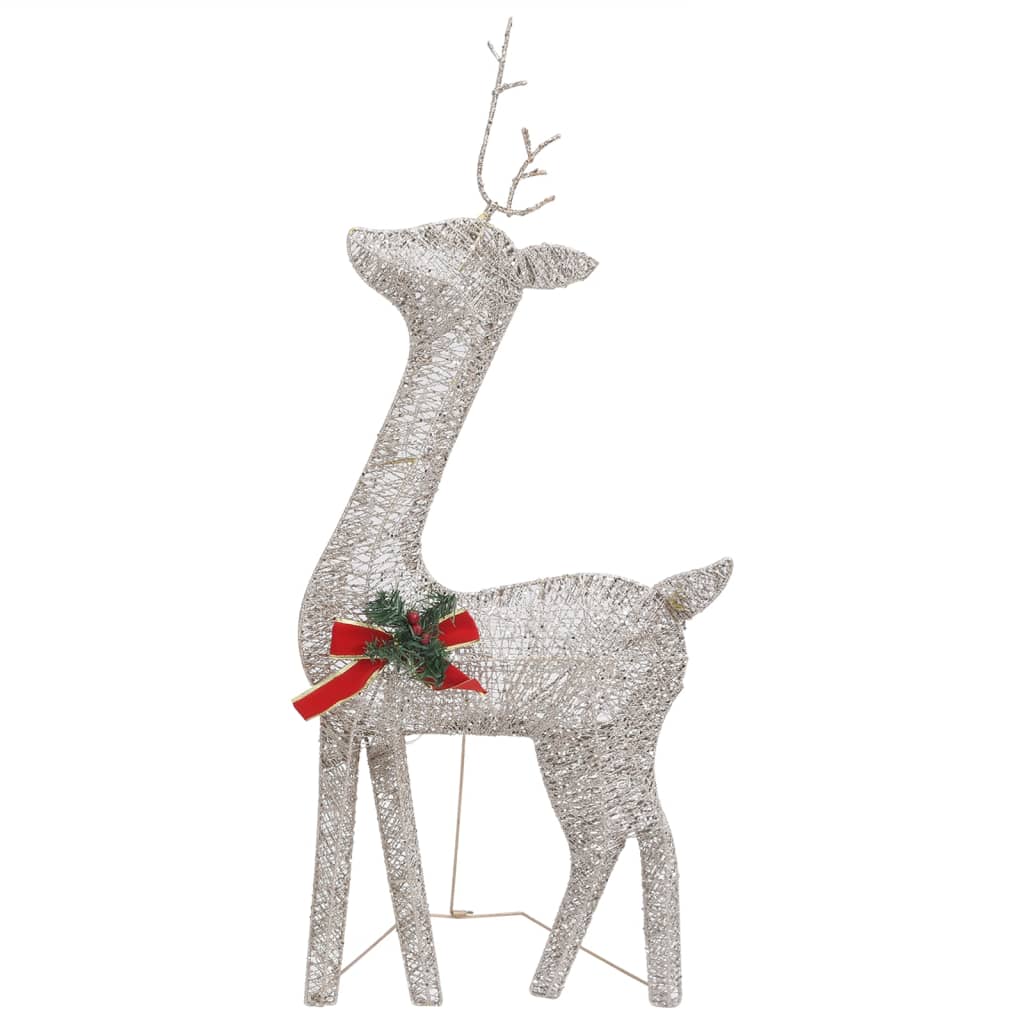 Christmas Reindeer Family 270x7x90 cm Gold Warm White Mesh - OLBRIT